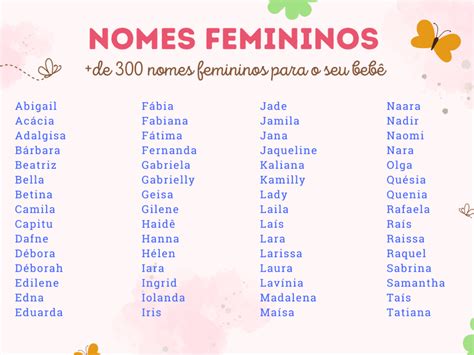 nomes femininos 2023